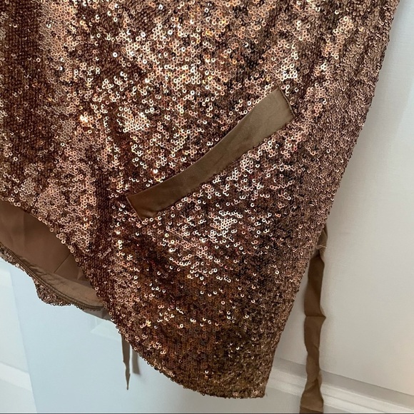 Cinq à Sept Mathieu Sequin Jacket pewter gold XS - Picture 9 of 11